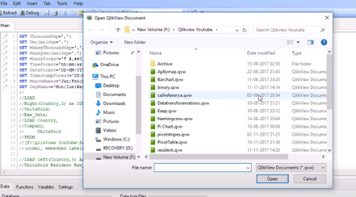 Binary Load in QlikView - ".QVW” file