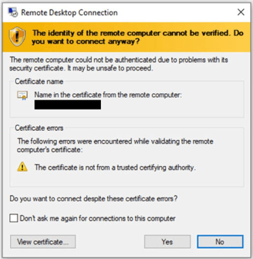 remote desktop connection