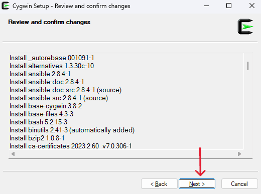 review and confirm changes