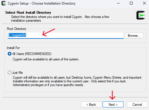 root install directory