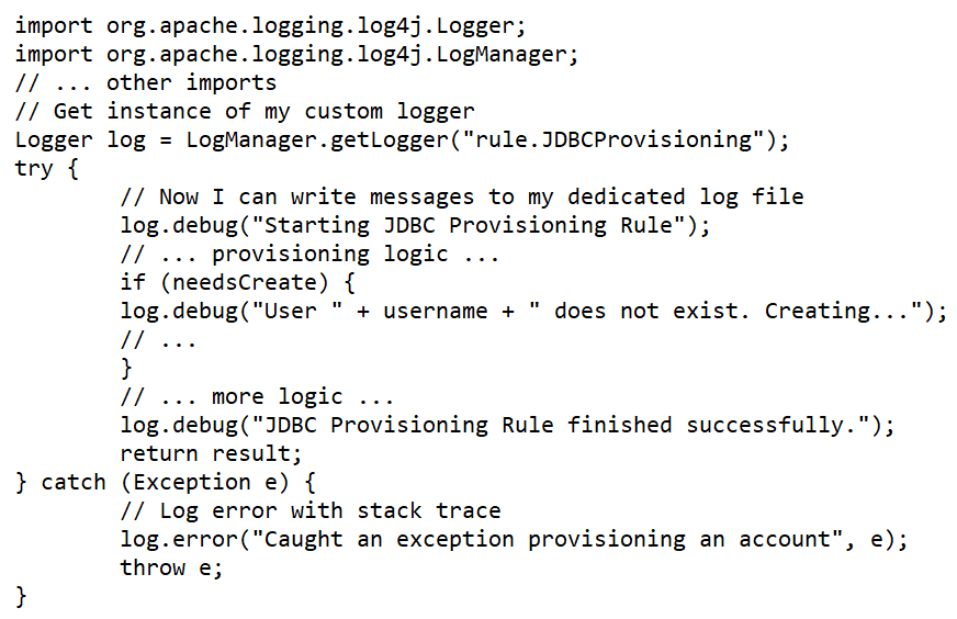 Rule implementation