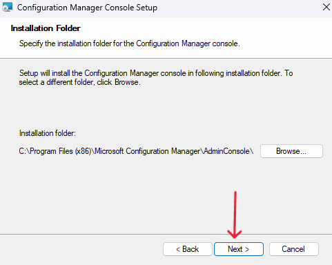 SCCM installation folder