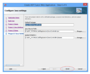 Configure java settings as ADF View Controller project