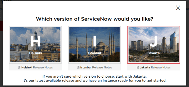 Select Instance Version