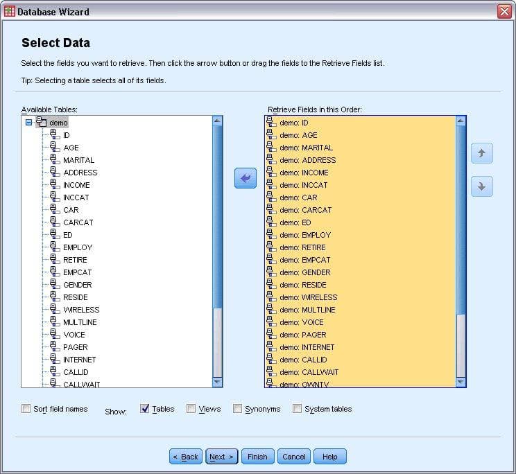 Reading Data from a Database