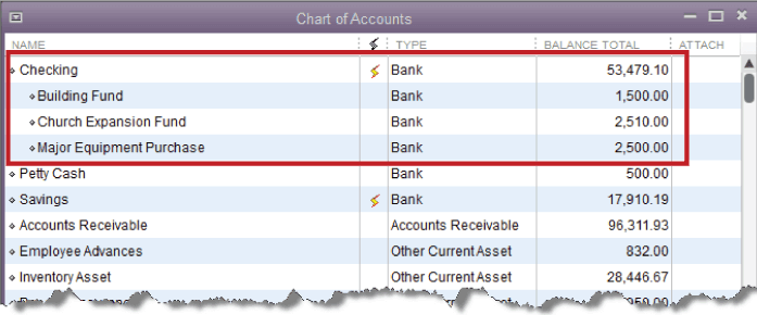 QuickBooks Sub-Account