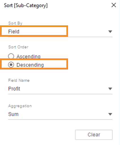 Tableau Dialogue Box