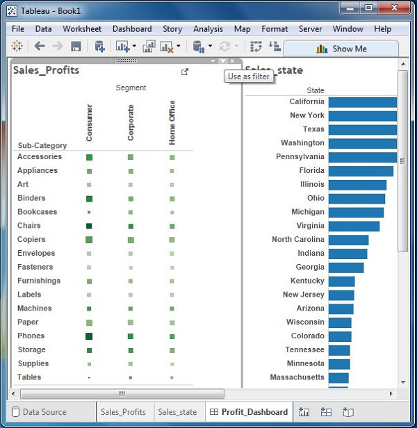 build tableau dashboard