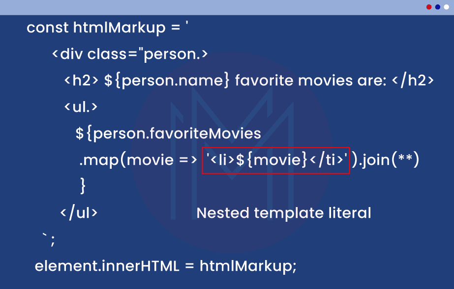 Purpose of Template literals in ES6