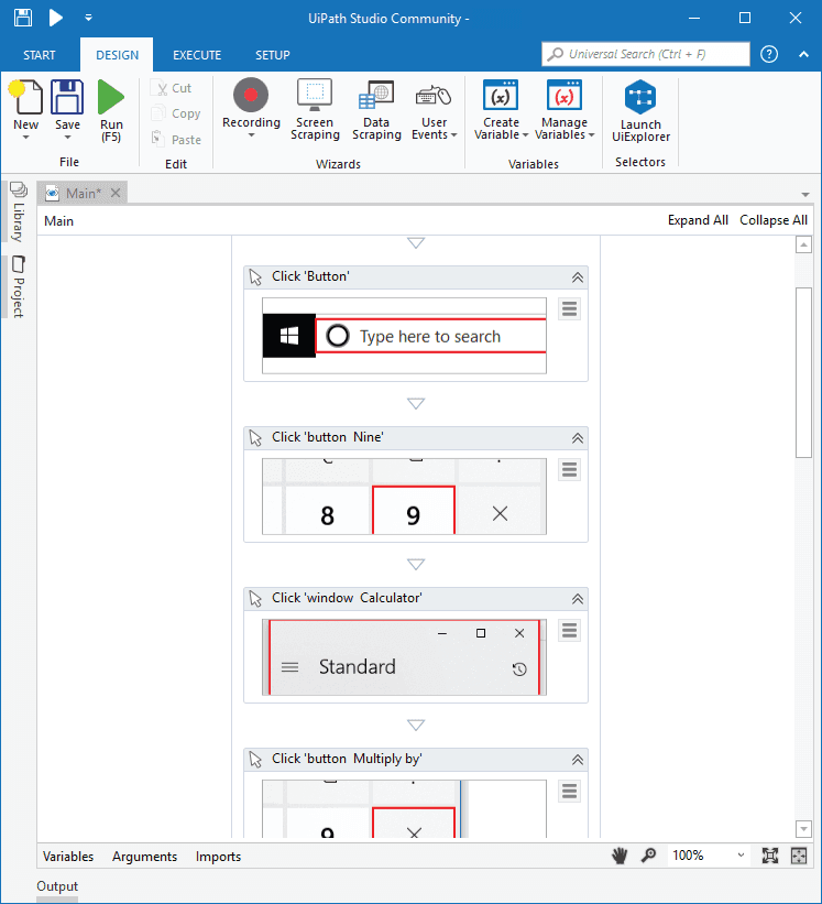 Uipath Design DashBoard