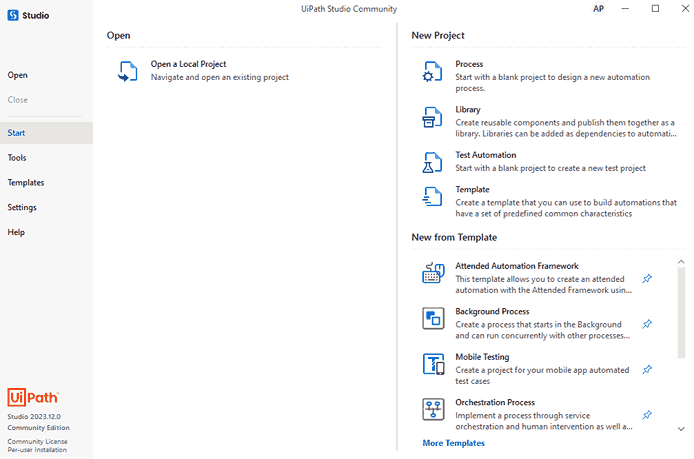 UiPath installation Step 10