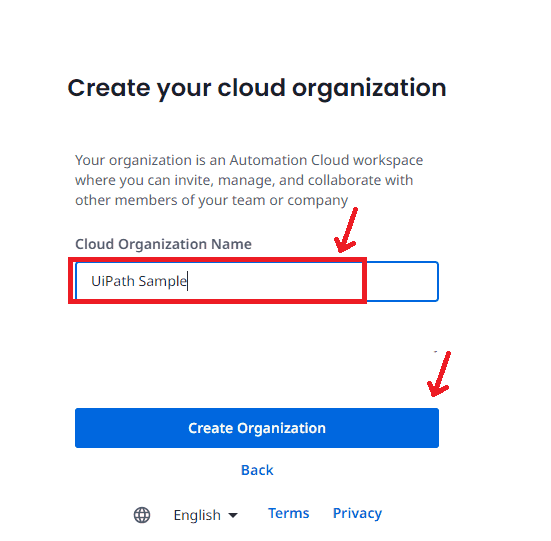 UiPath installation Step 3