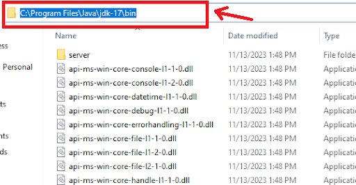 JDK 17 Directory