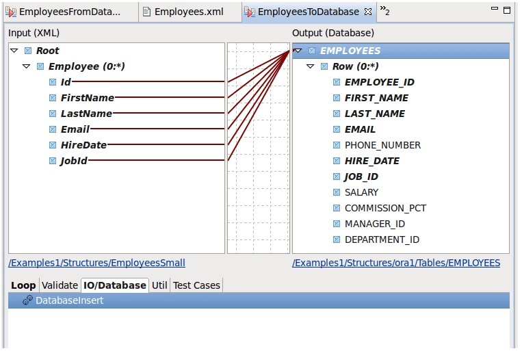Writing to a database table