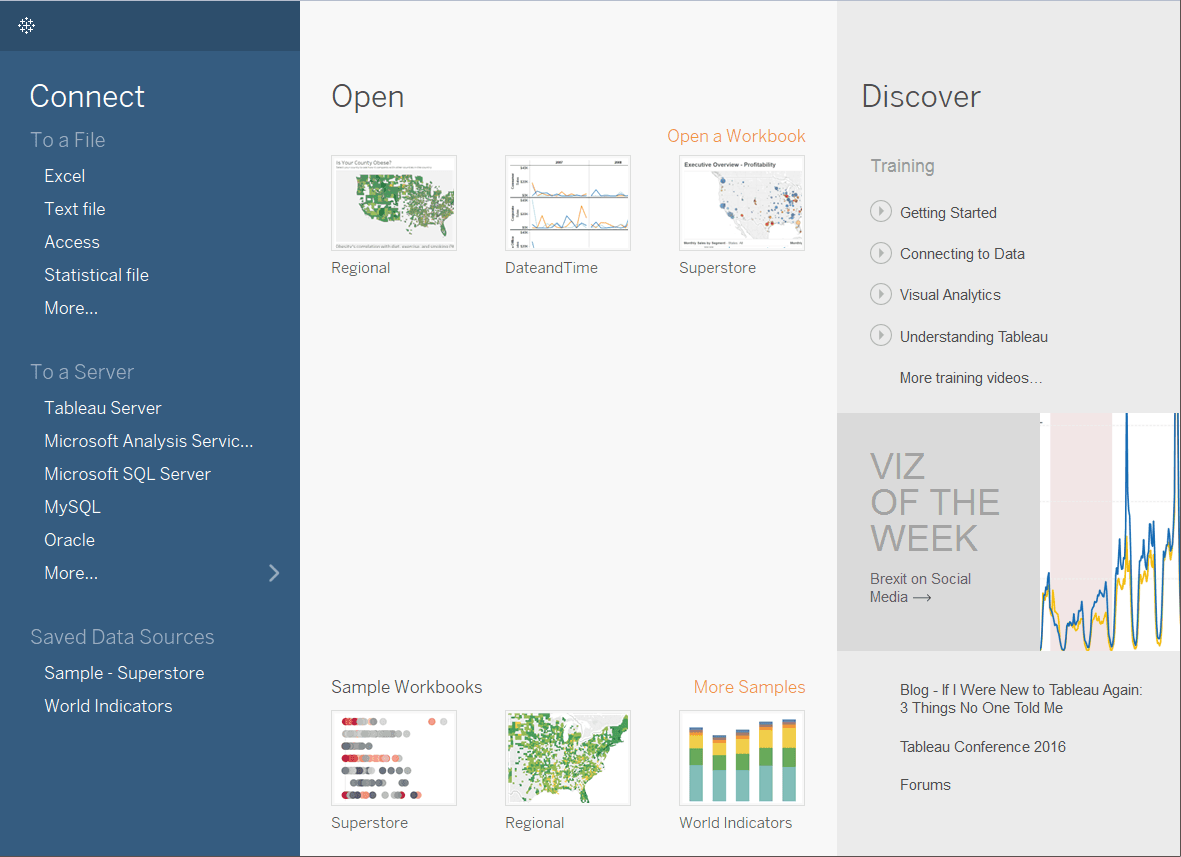 Connecting data in Tableau Server