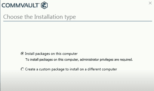 Choose The Installation Type