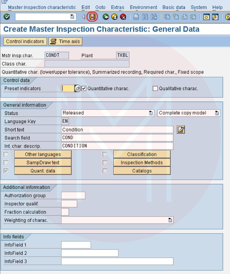 create master inspection characteristic step5