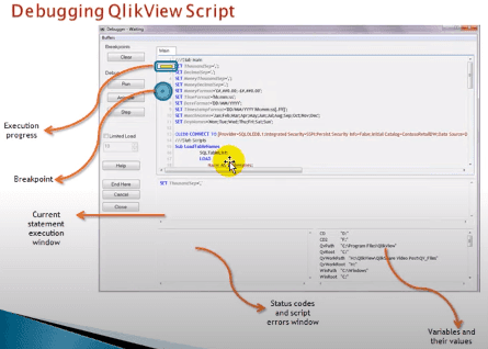 How Debugging works in QlikView Script Debugger - Working of Debug tool