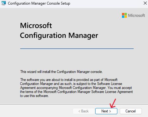 Install configuration manager console