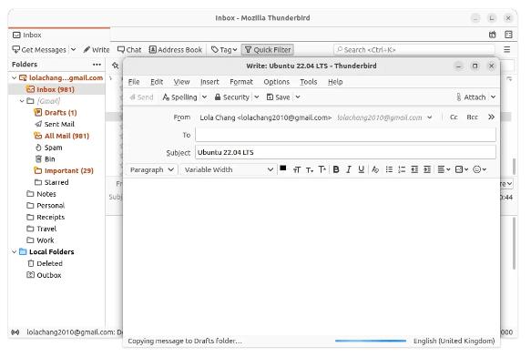 Features of Ubuntu: Email Platforms