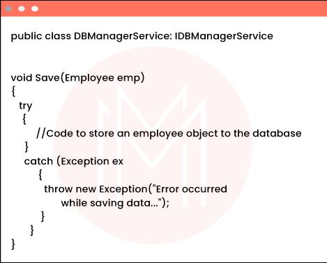 Exception in a WCF Example