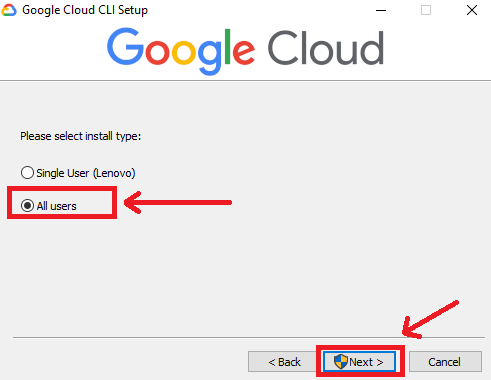 Google Cloud SDK Installation Step 4
