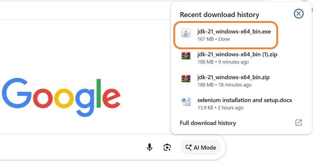 Installing Java Software Development Kit