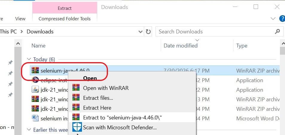 Installing Selenium WebDriver on Windows