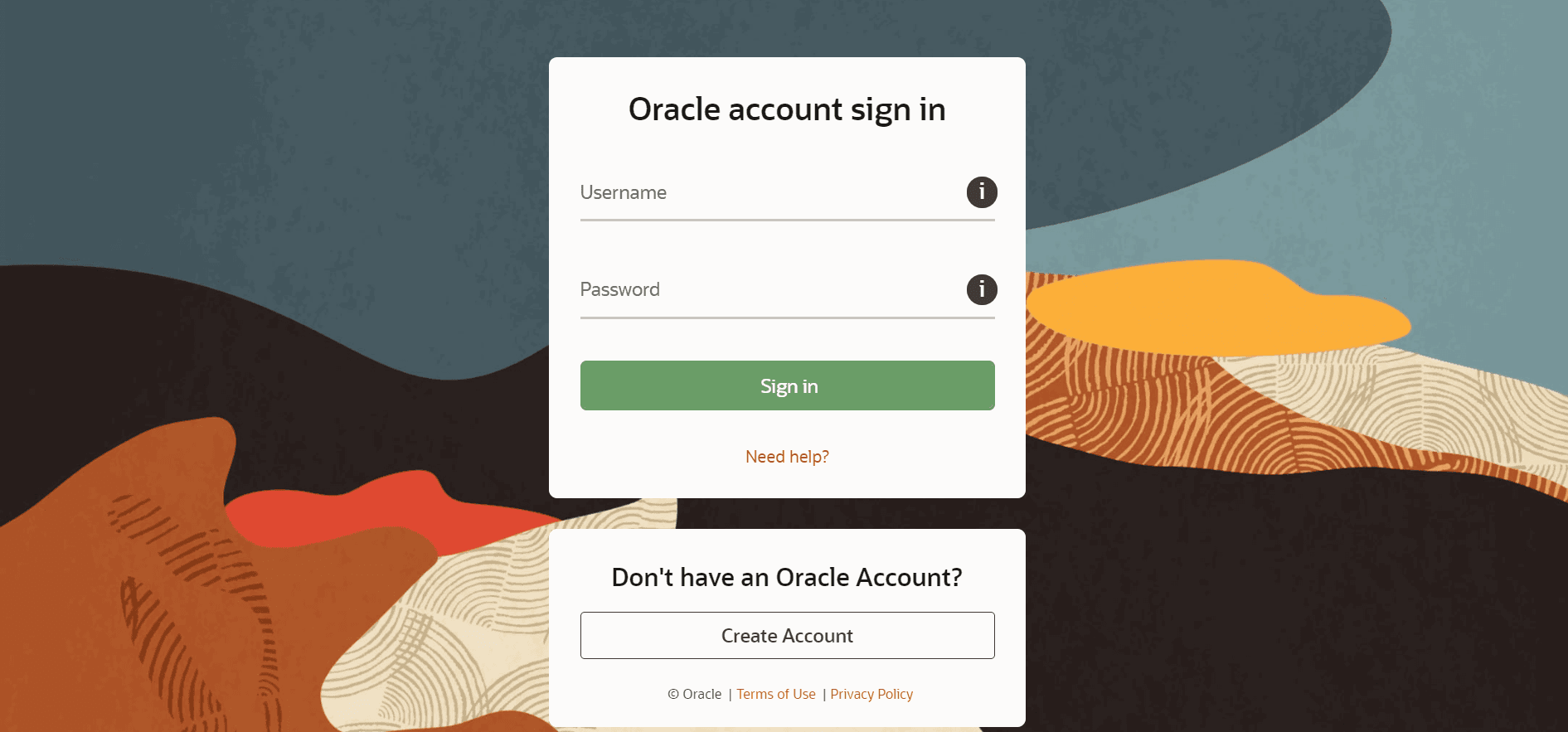 Oracle account sign in