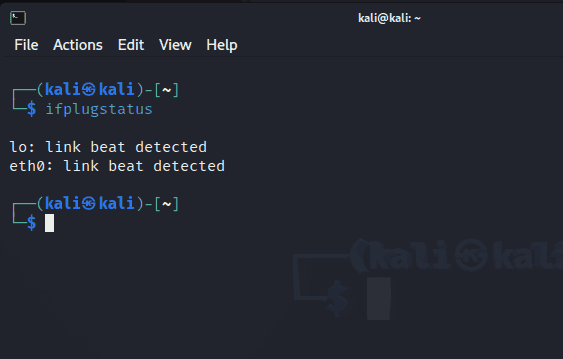 linux networking commands ifplugstatus