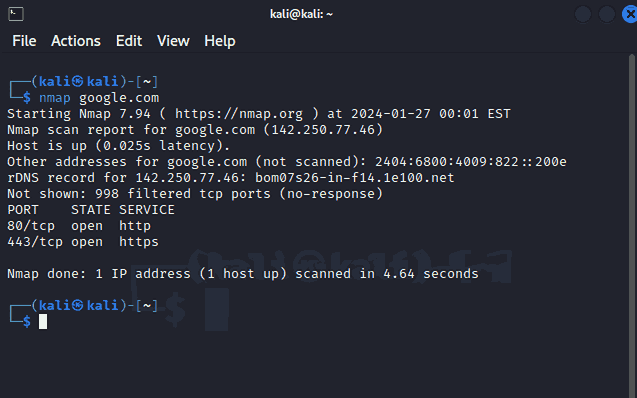linux networking commands nmap