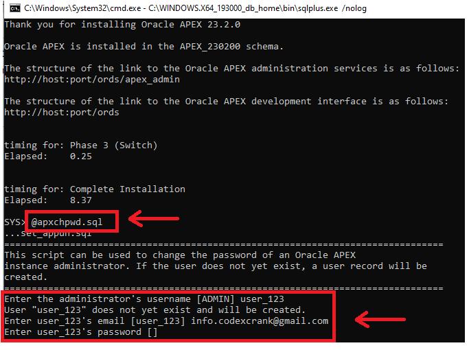 Oracle Apex Installation 11