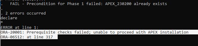 Troubleshooting Oracle Apex Installation 4