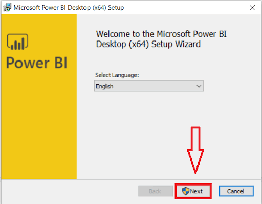 Power BI Desktop Download Advancement Dialog Box