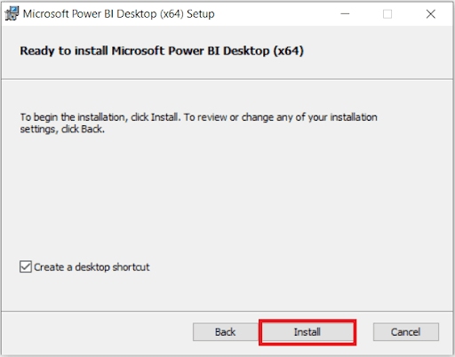 Power BI Desktop Download Installation