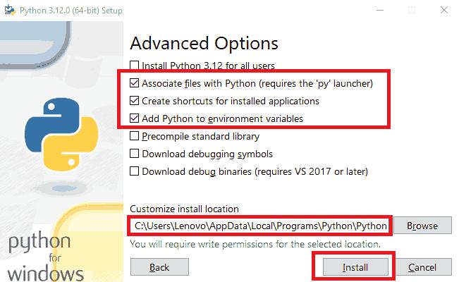 Python Installation step 5