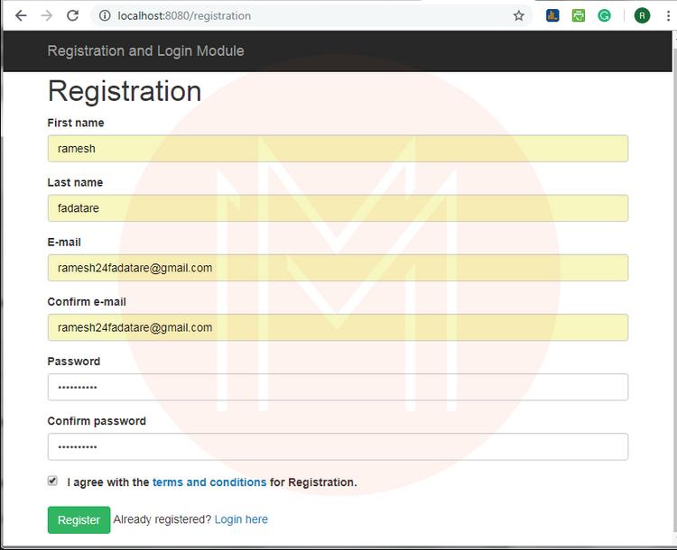 User Registration Module