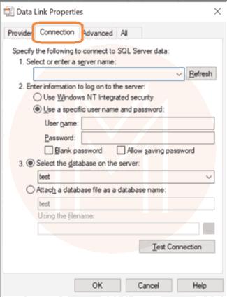 testing connection to sql server10