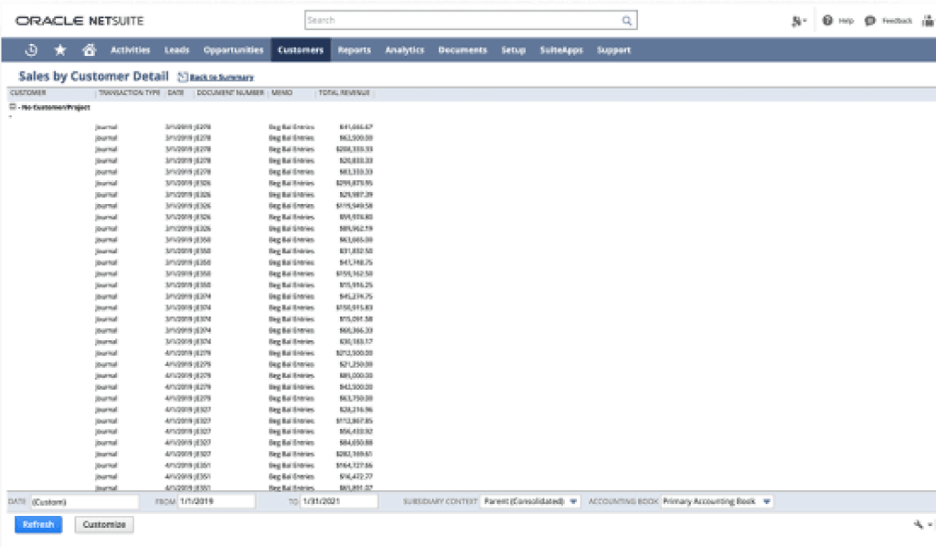 Configurable Financial Reports